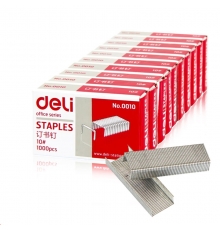 得力(deli) 0010 訂書(shū)針小 10#（1000支/盒，10盒/條）