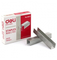 得力(deli) 0013 厚層訂書針 23/13 （1000支/盒，5盒/封）