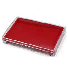 得力(deli)透明方形快干印臺(tái)（紅） 9864（12個(gè)/封）