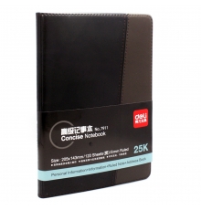 得力(deli)皮面筆記本 120頁(yè) A5 7911
