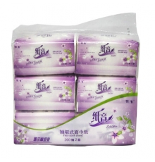 紙音軟包裝抽紙無(wú)香型 8212（200抽，6包/提，72包/箱）按提售