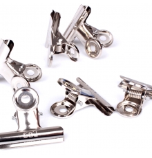 得力(deli)不銹鋼圓型票夾 38mm 4# 9524（6只/打，72只/盒）按打售