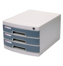 得力（deli）8833 三層硬塑文件柜（帶鎖，規(guī)格：395*302*218mm）