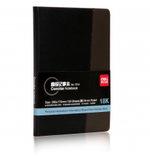 得力(deli) 7910 商務(wù)皮面本/記事本（黑色，18K/120張）